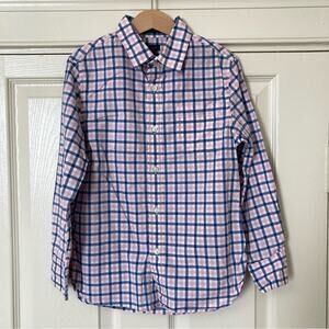 Crewcuts Kids Plaid Button Down Shirt in Blue and Pink Boys Size 8